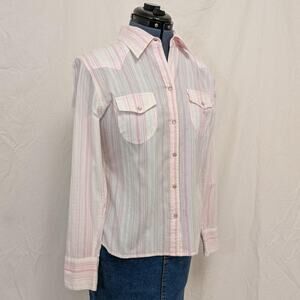 Pink Stripe 100% Cotton Button‑Up, size M